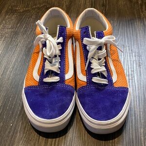 Vans Orange and Purple Sneakers with White Accents